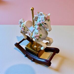 Vintage The San Francisco Music Box Company Rocking Horse Carousel